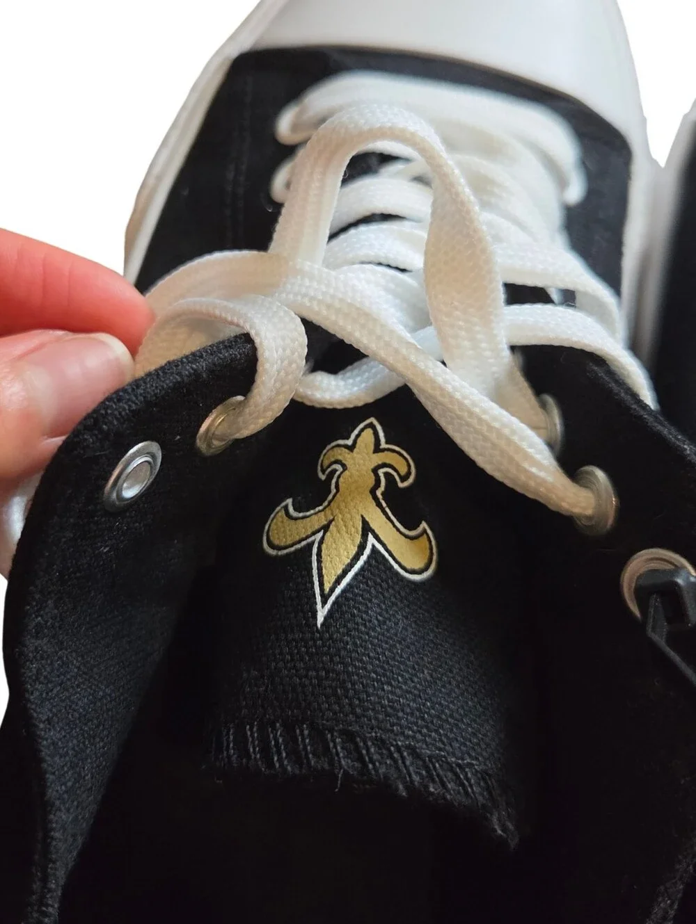 FOCO New Orleans Saints Sneakers Mens 10 Canvas Shoes Black White Football Game